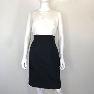 Calvin Klein 10 black white linen dress